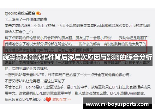 魏震禁赛罚款事件背后深层次原因与影响的综合分析